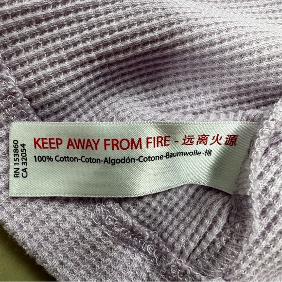 Free People Lavender Waffle Thermal Long Sleeve Top Size XS Intimately Free - Picture 11 of 11